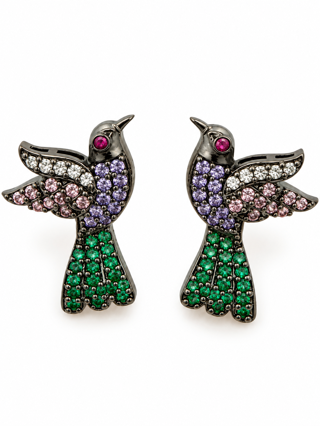 Kokila - Bird Motif CZ Necklace Set