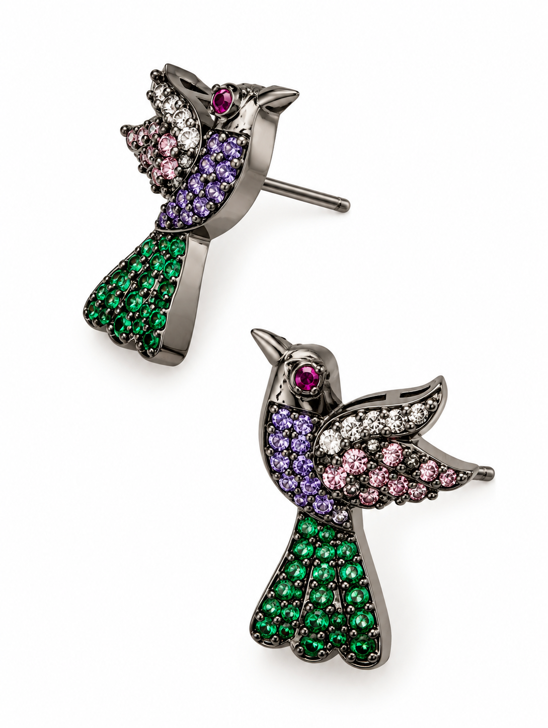 Kokila - Bird Motif CZ Necklace Set