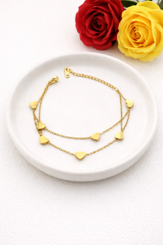Layered Hearts Bracelet