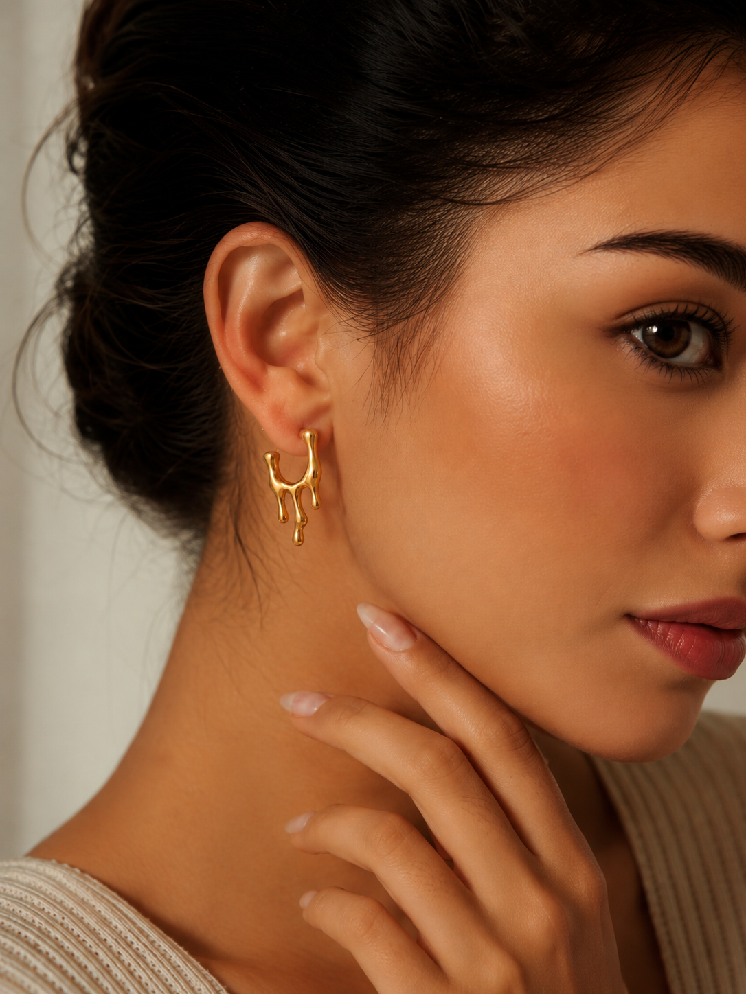 Melting Gold Hoops