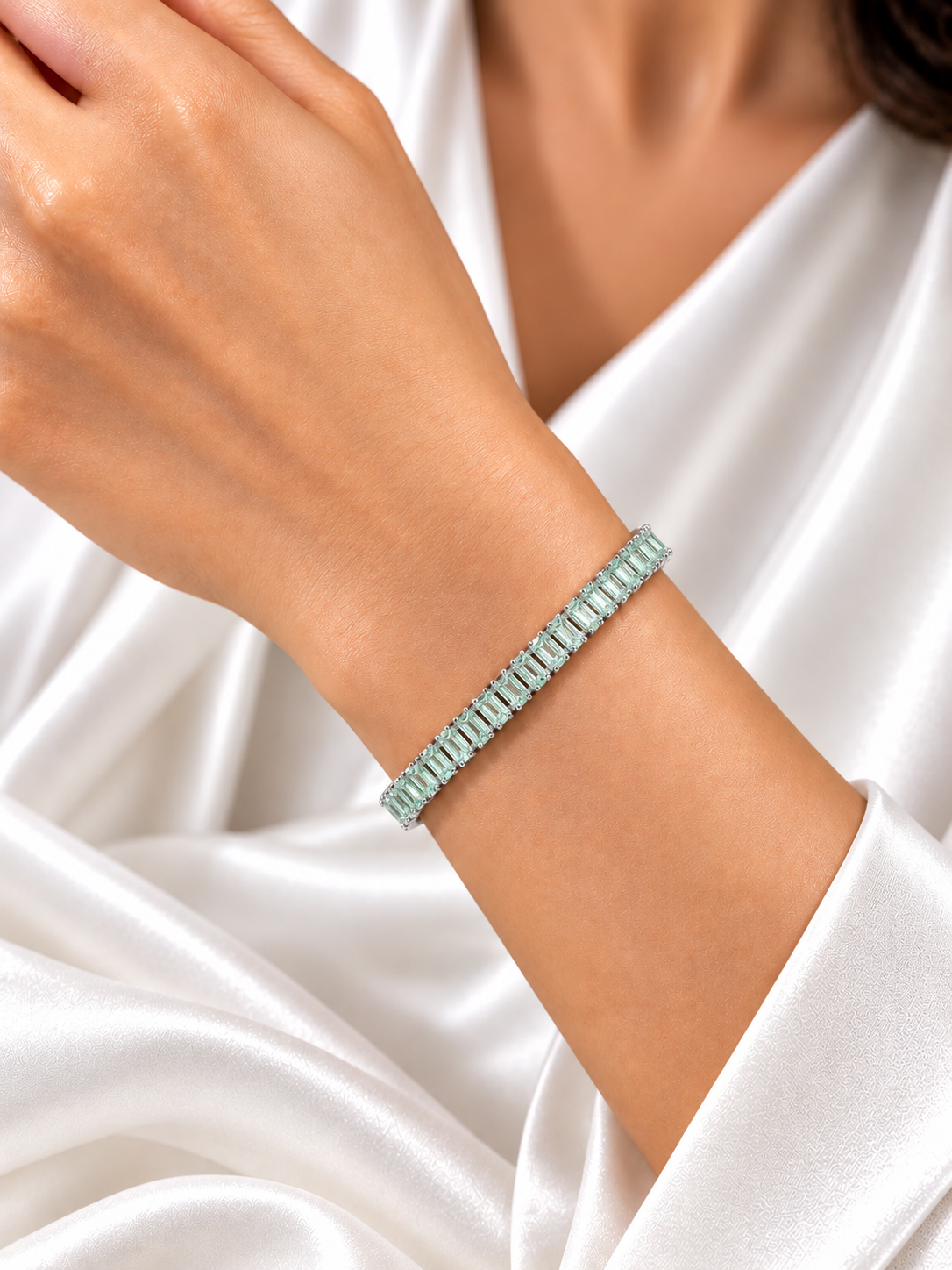 Mint Veil Tennis Bracelet