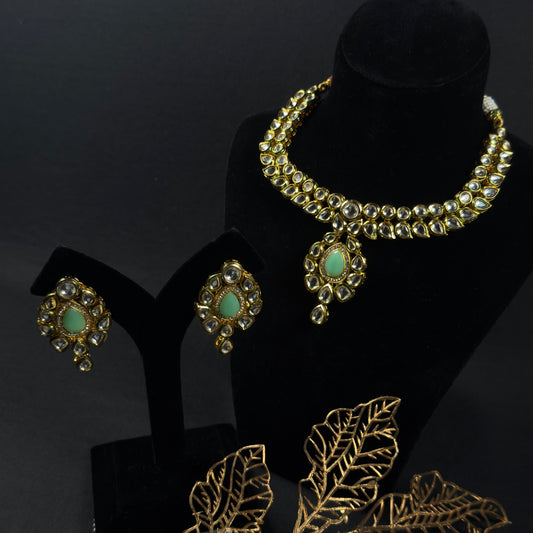 Mint Bloom Kundan Set