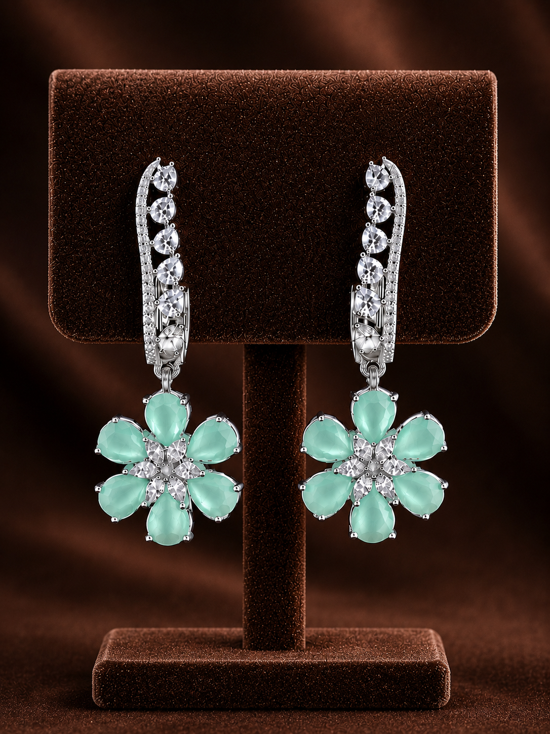 Mint Blossom Hoops