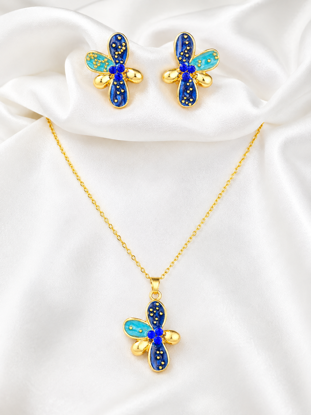 Mirelle Enamel Necklace Set