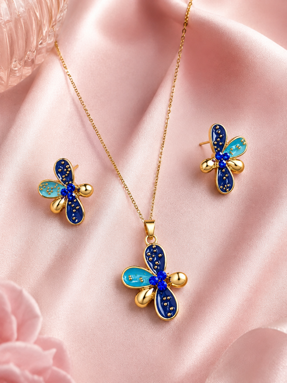 Mirelle Enamel Necklace Set
