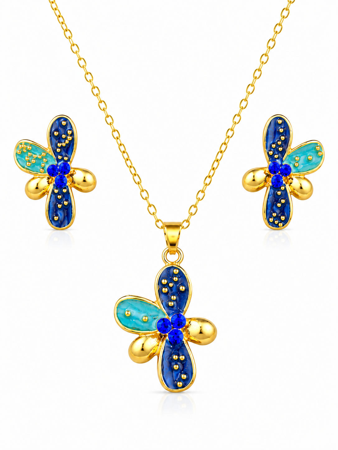 Mirelle Enamel Necklace Set