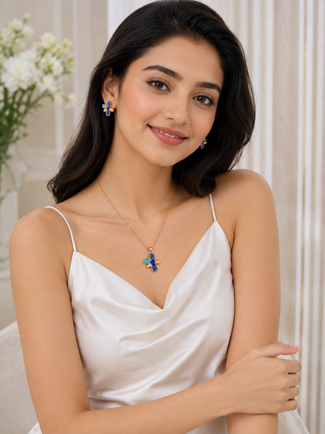 Mirelle Enamel Necklace Set