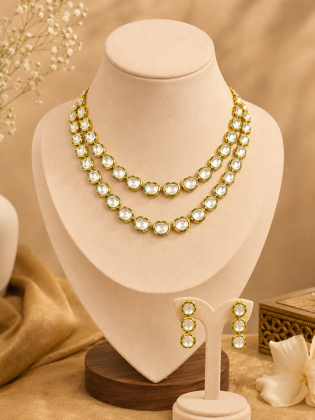 Modern Lass Kundan Necklace Set