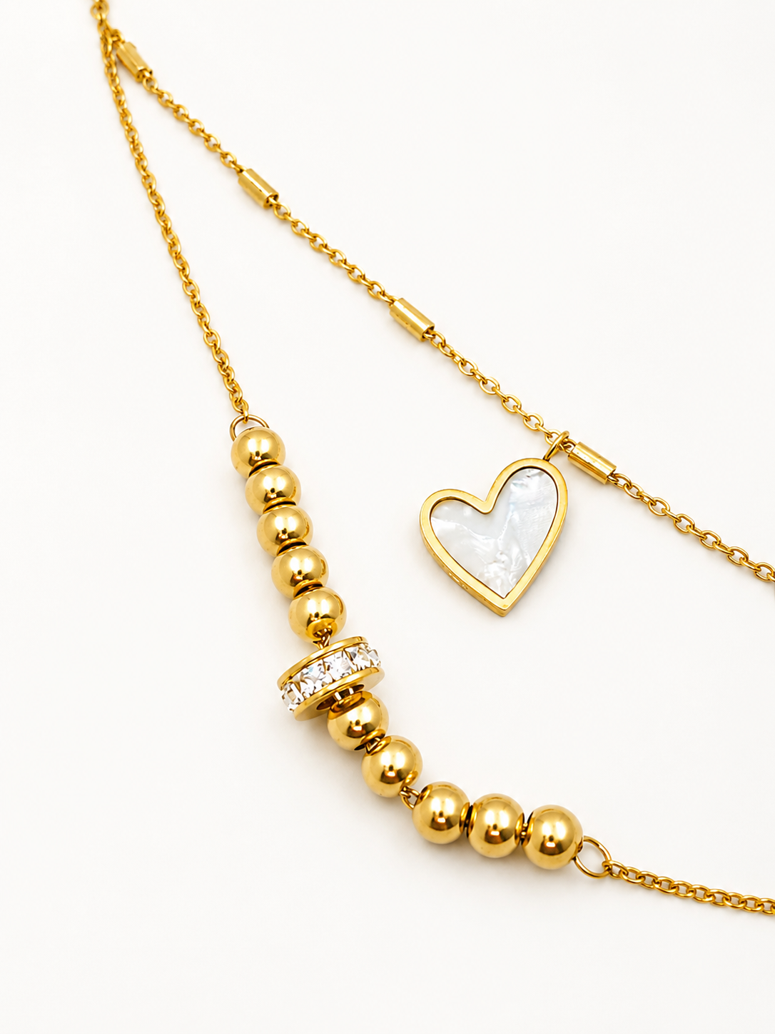 Mother of Pearl Heart Bracelet