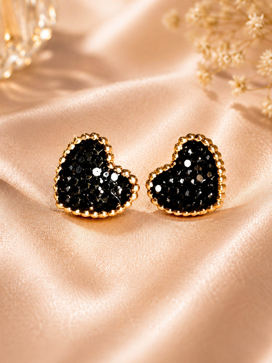 Noir Heart Studs