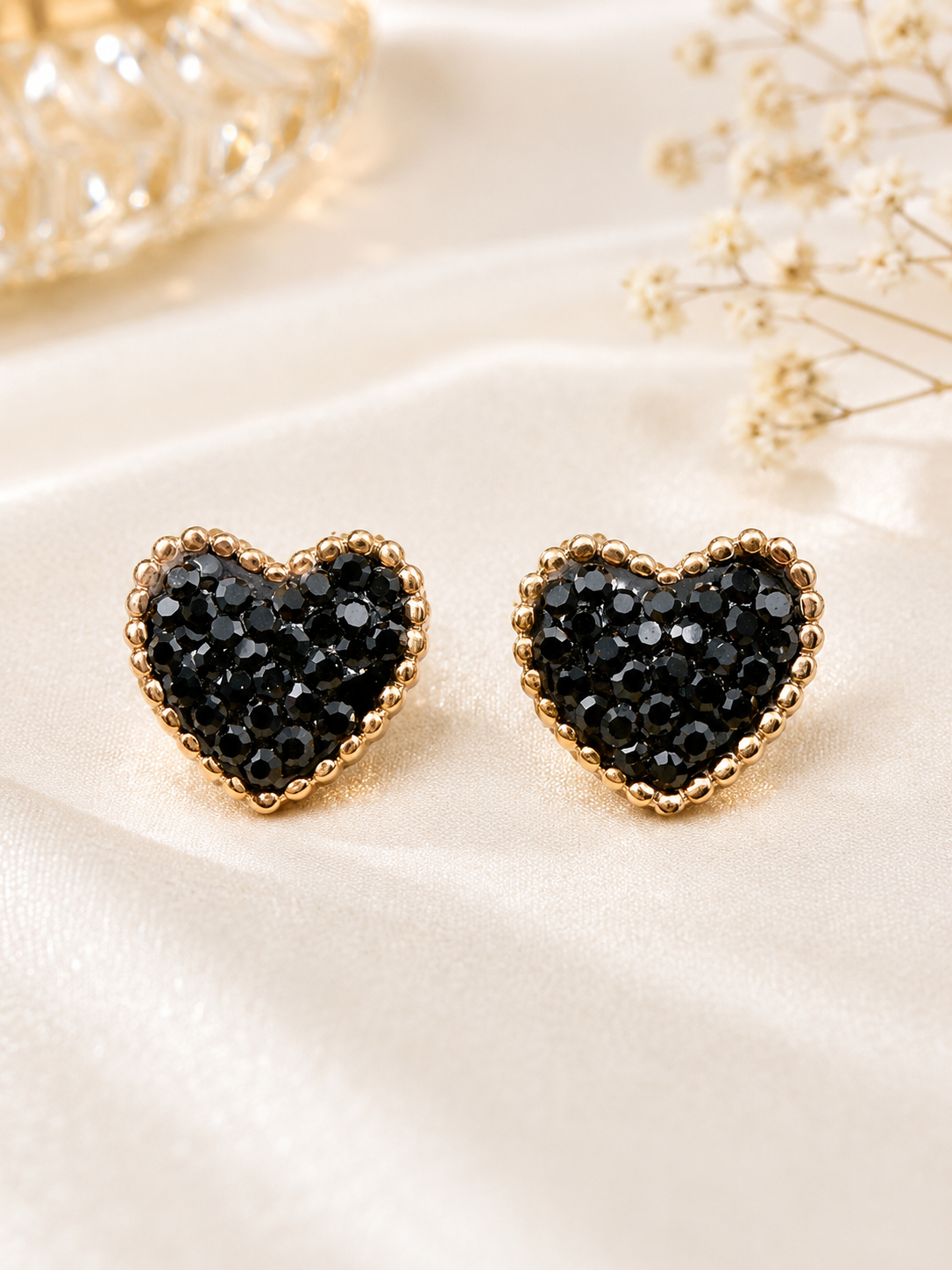 Noir Heart Studs