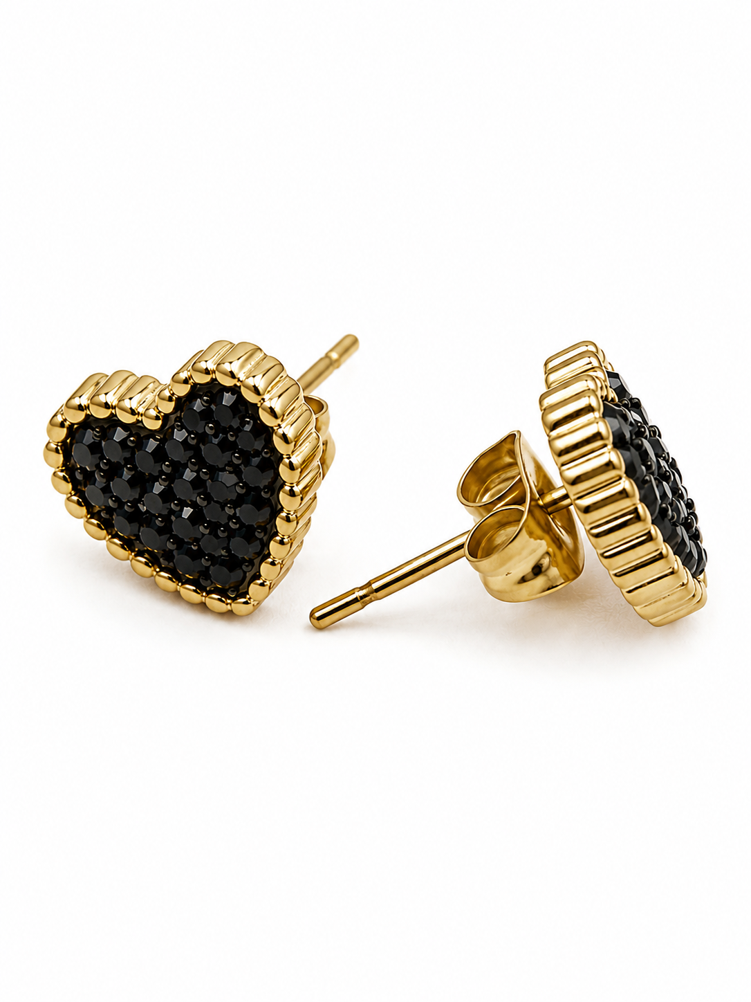 Noir Heart Studs