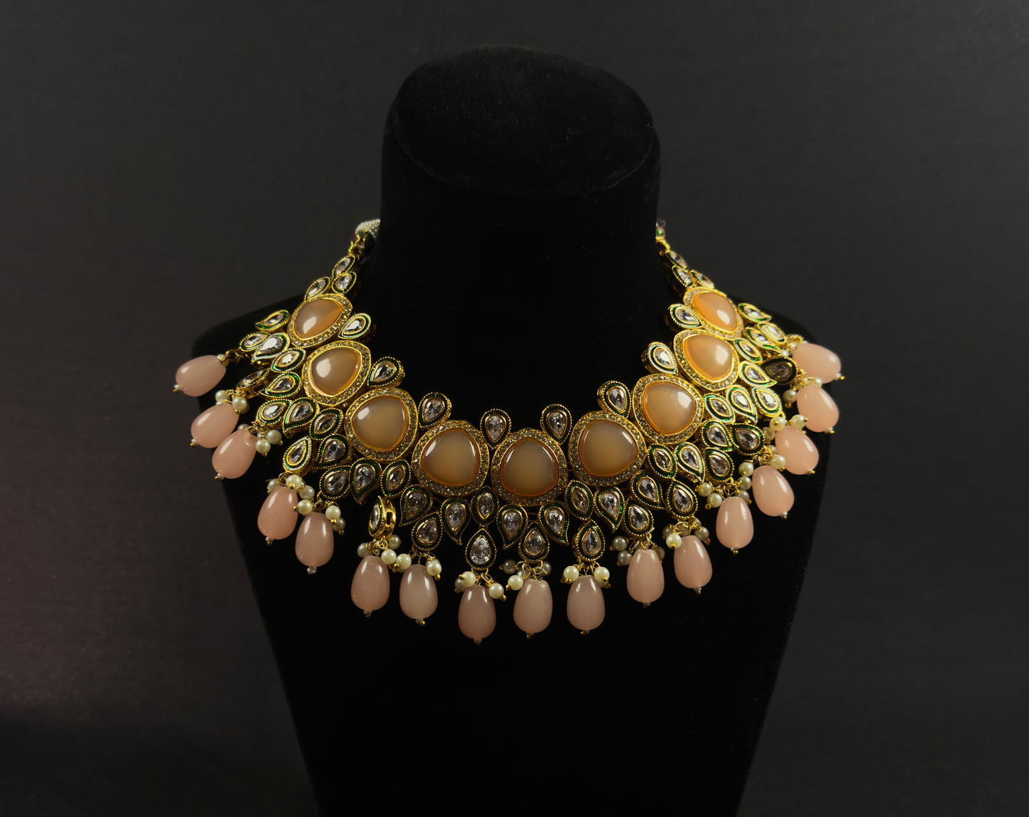 Peach Love Kundan Choker Set