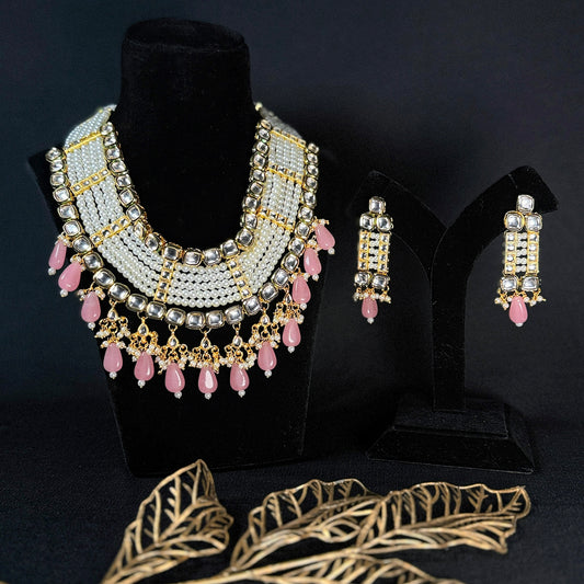 Pearl Polki Kundan Set
