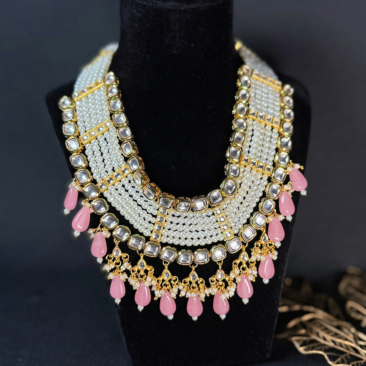 Pearl Polki Kundan Set