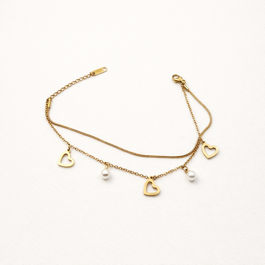 Pearly Hearts Bracelet
