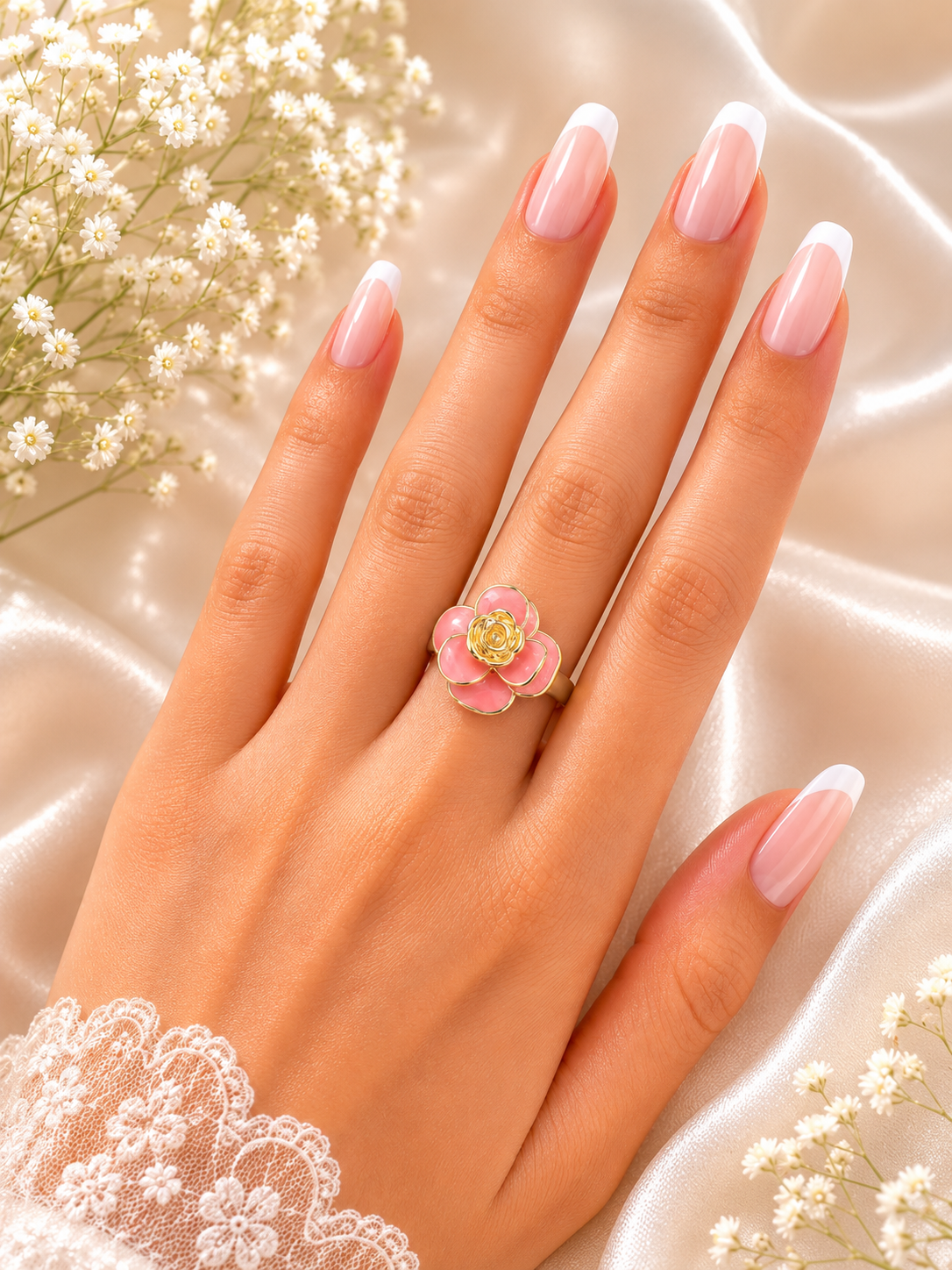 Pink Daisy Ring