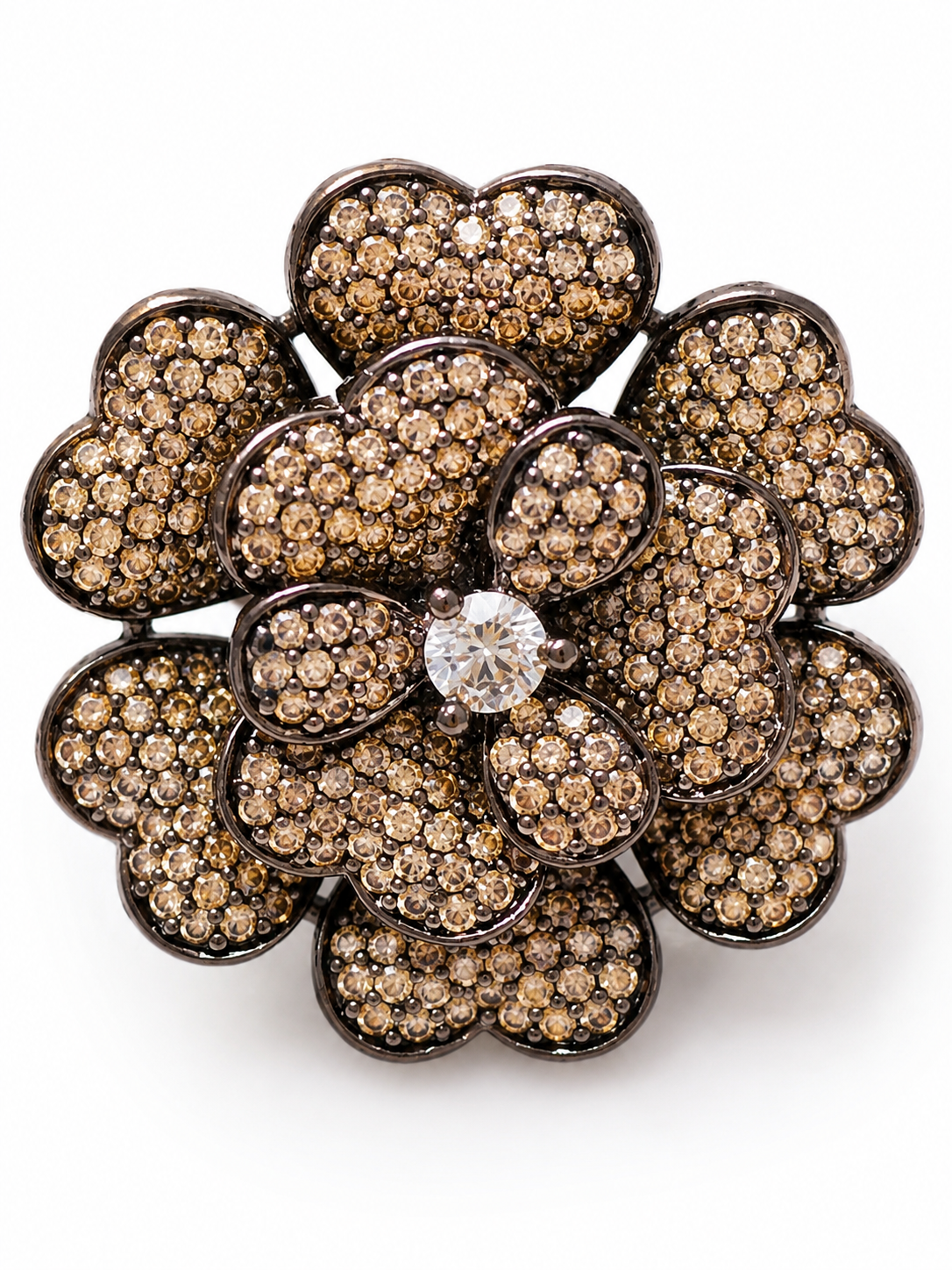 Pyrite Flora Shine Studs