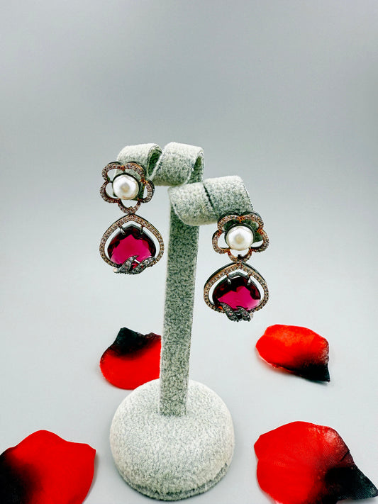 Rosy Affair Drop Earrings