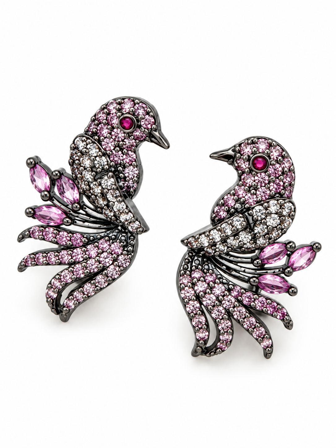 Shyama - Bird Motif CZ Necklace Set
