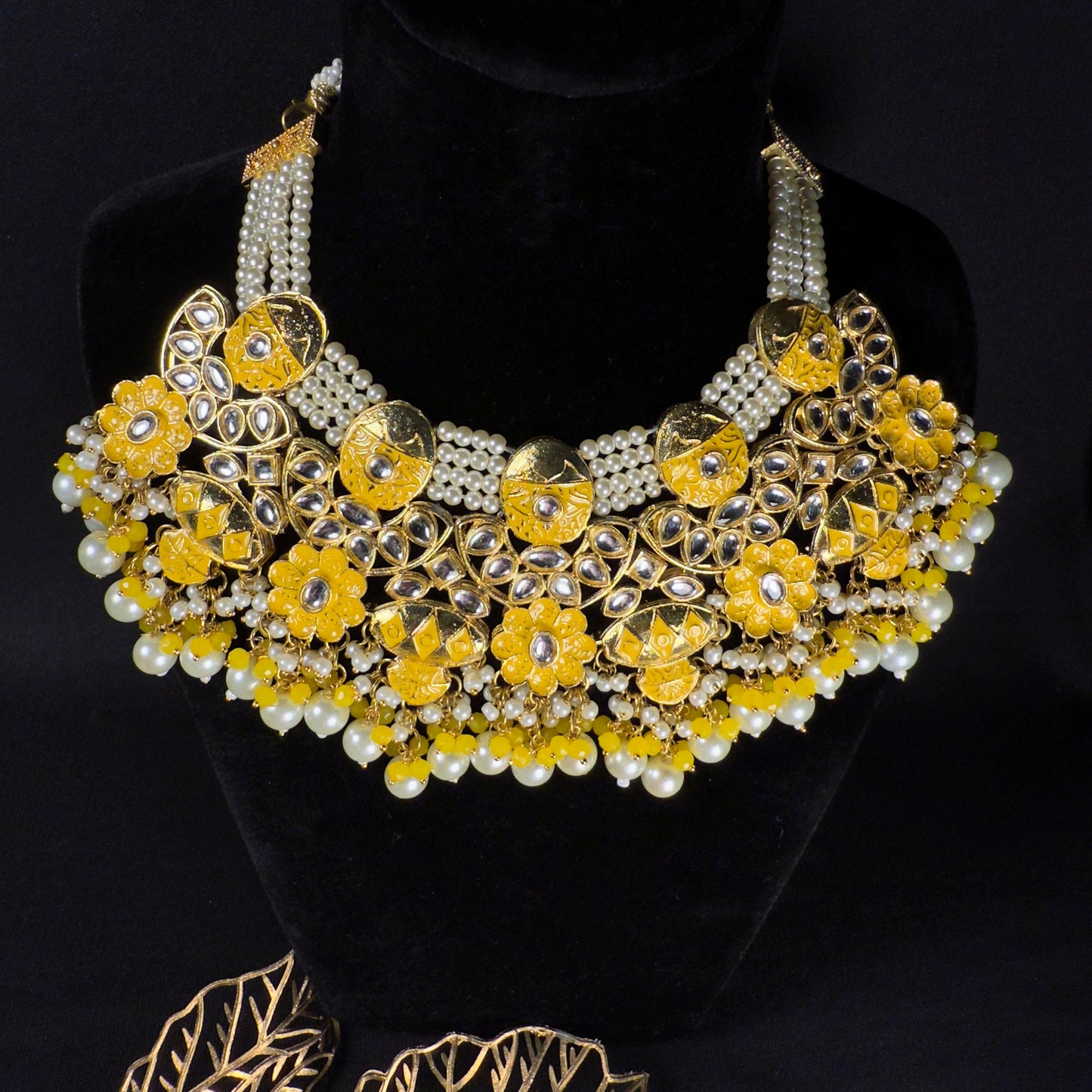Sunshine Yellow Kundan Set