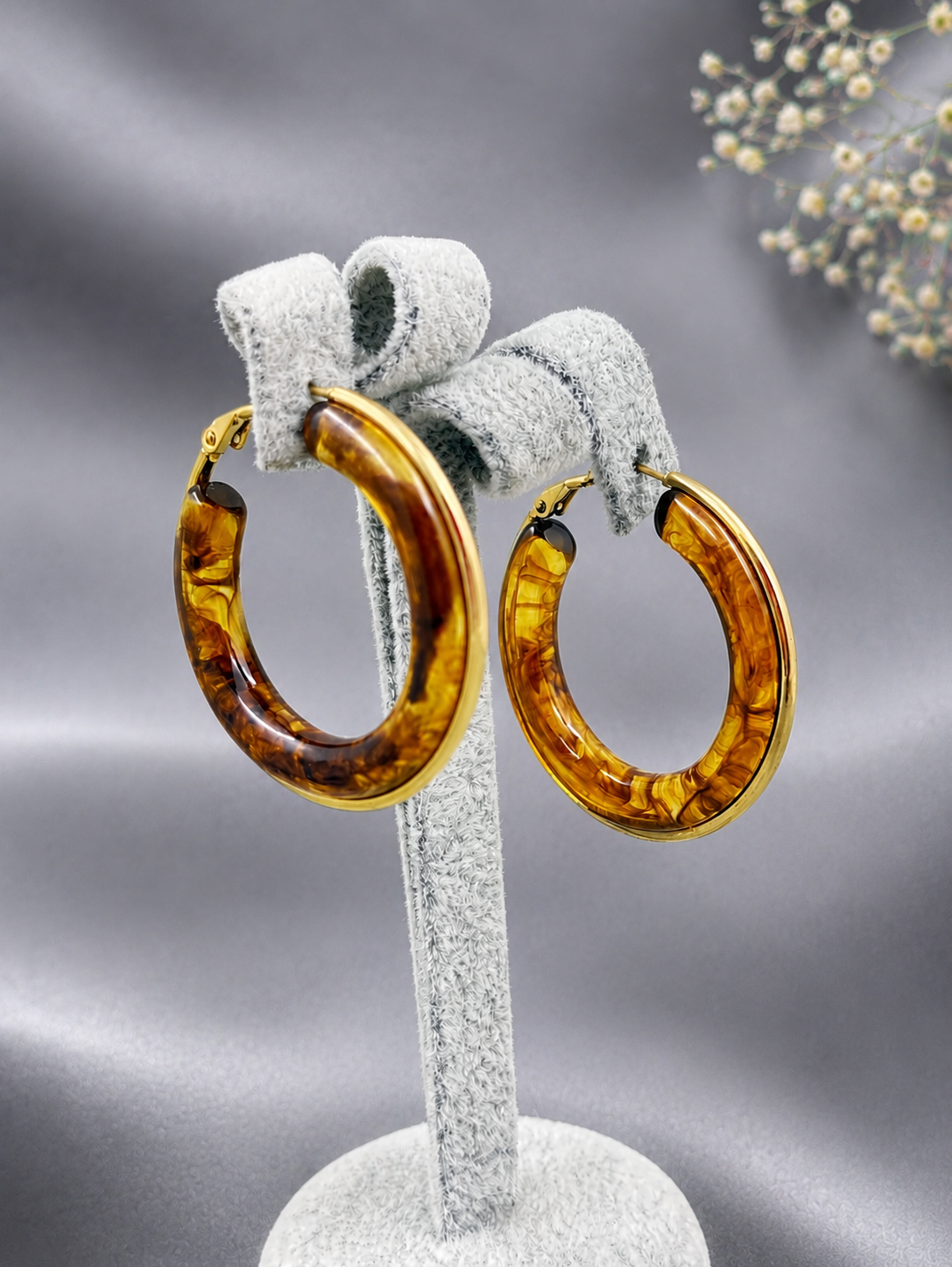 Tiger Eye Hoops