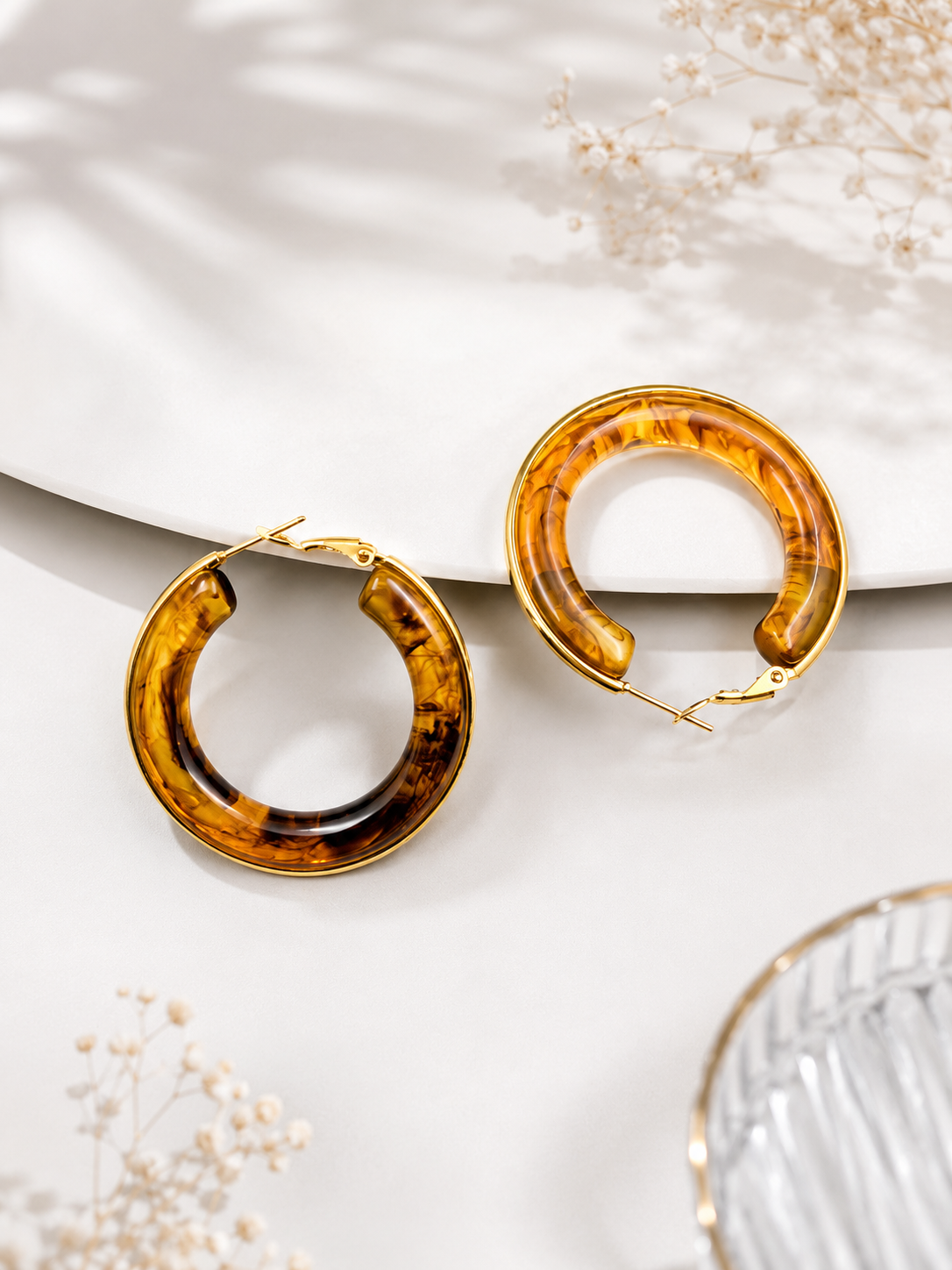 Tiger Eye Hoops