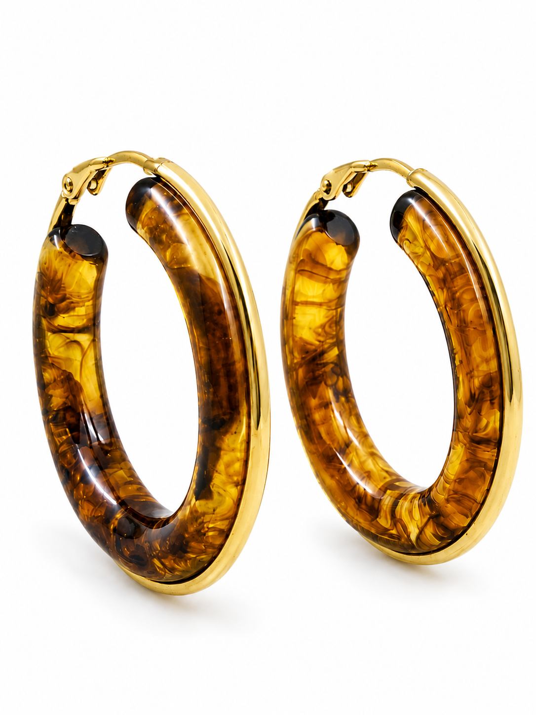 Tiger Eye Hoops