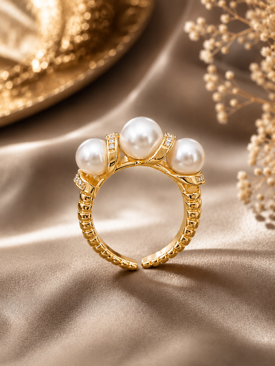 Trinity Pearl Ring