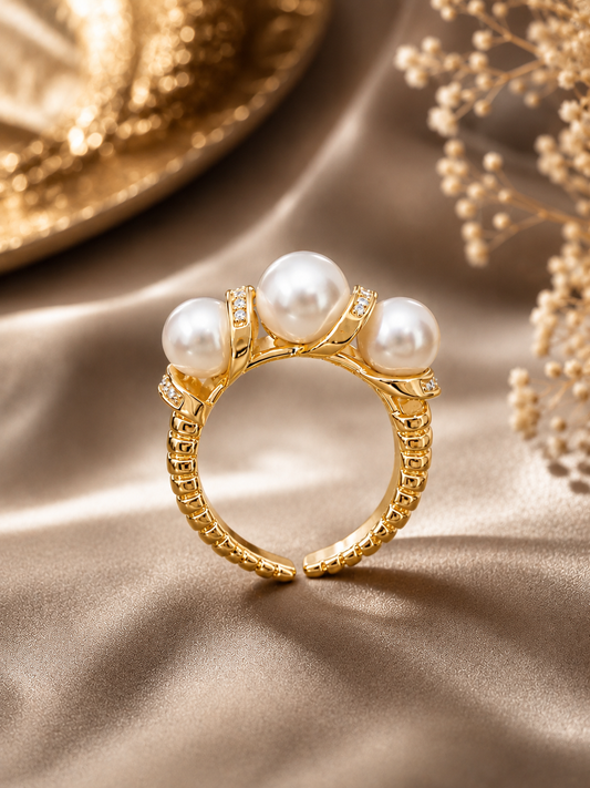 Trinity Pearl Ring