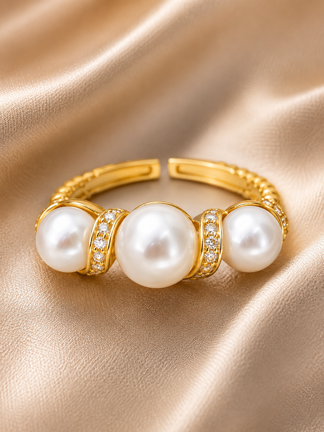 Trinity Pearl Ring