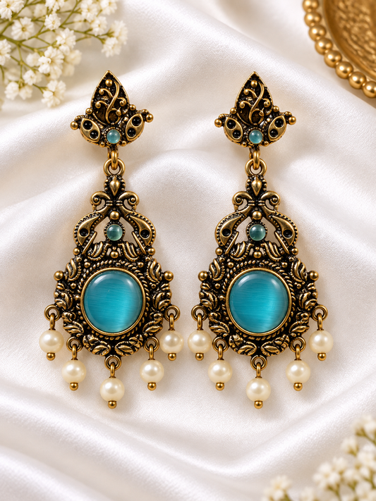 Turquoise Meher Danglers
