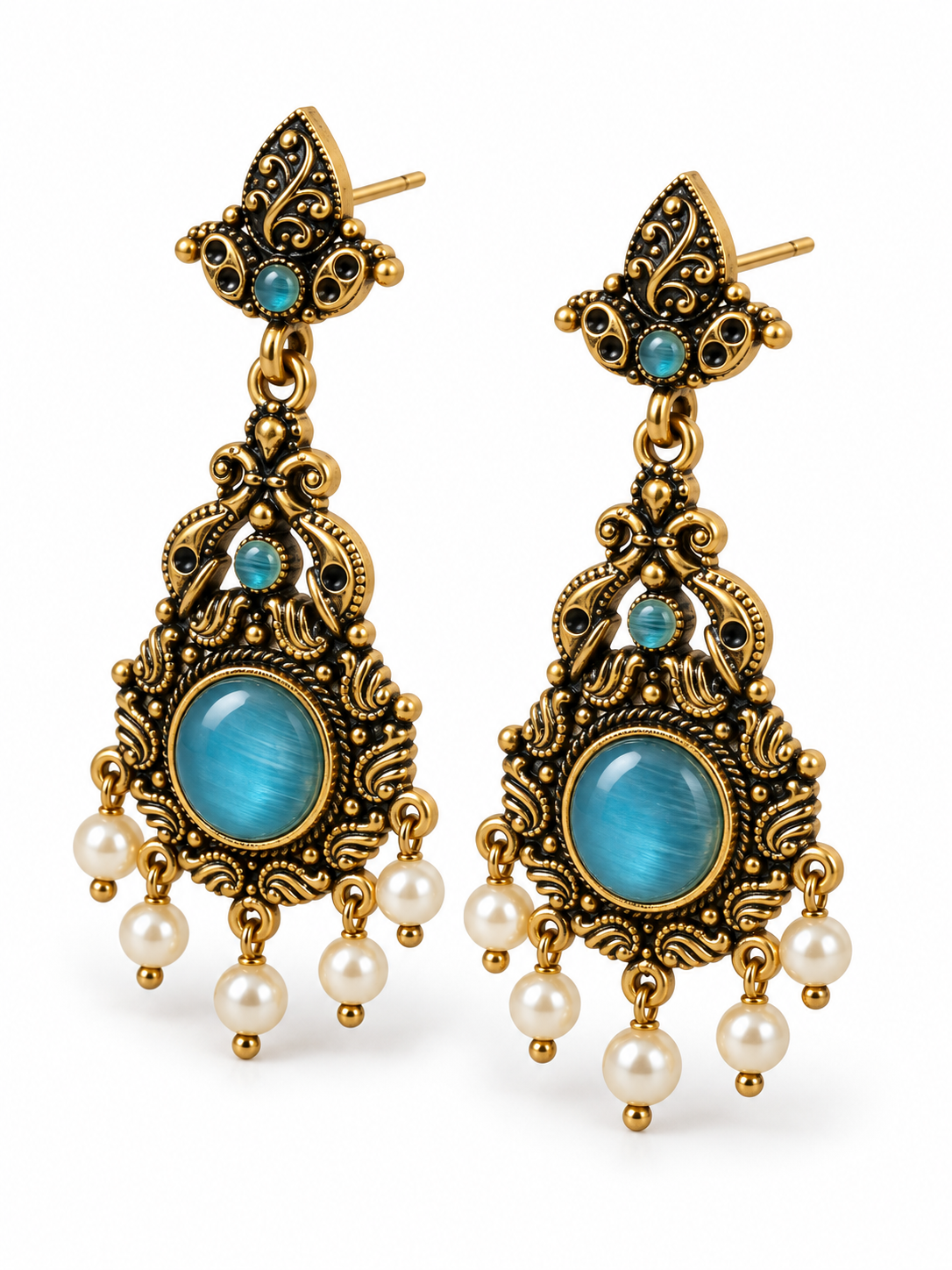 Turquoise Meher Danglers