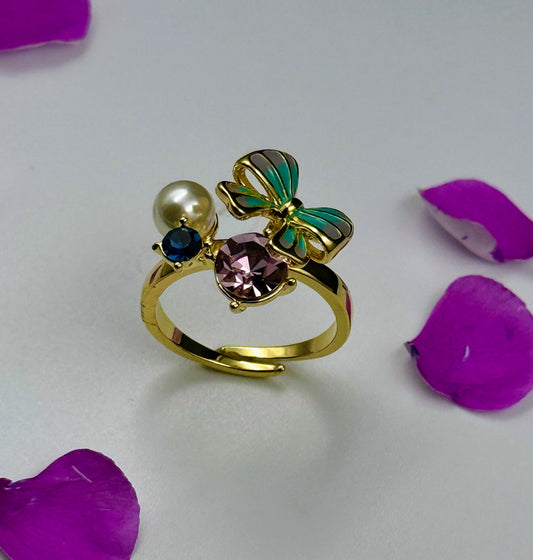 Turquoise Bow Statement Ring