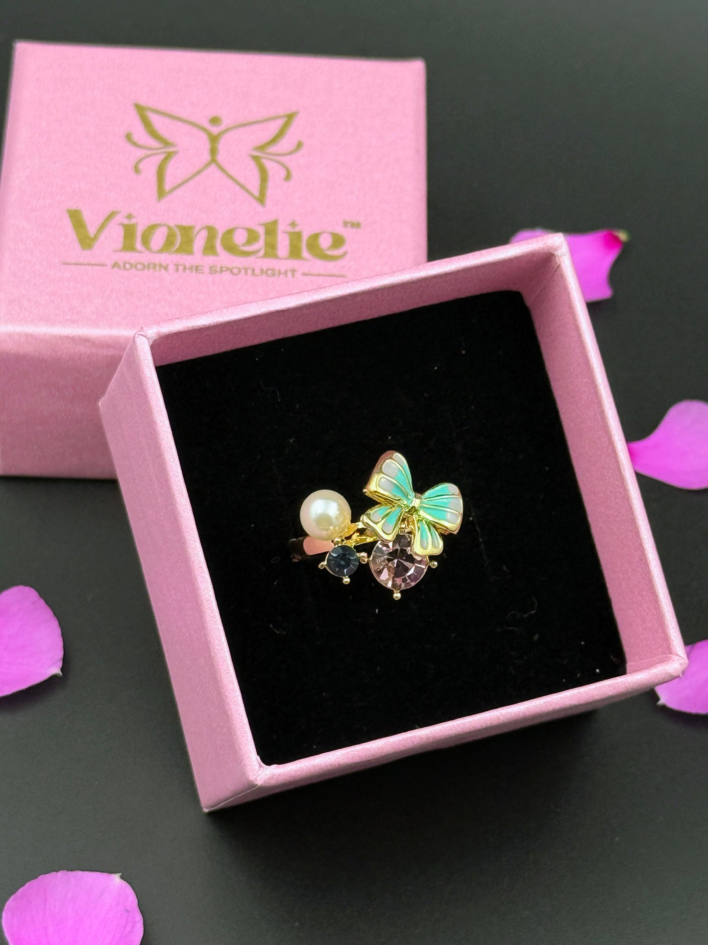 Turquoise Bow Statement Ring
