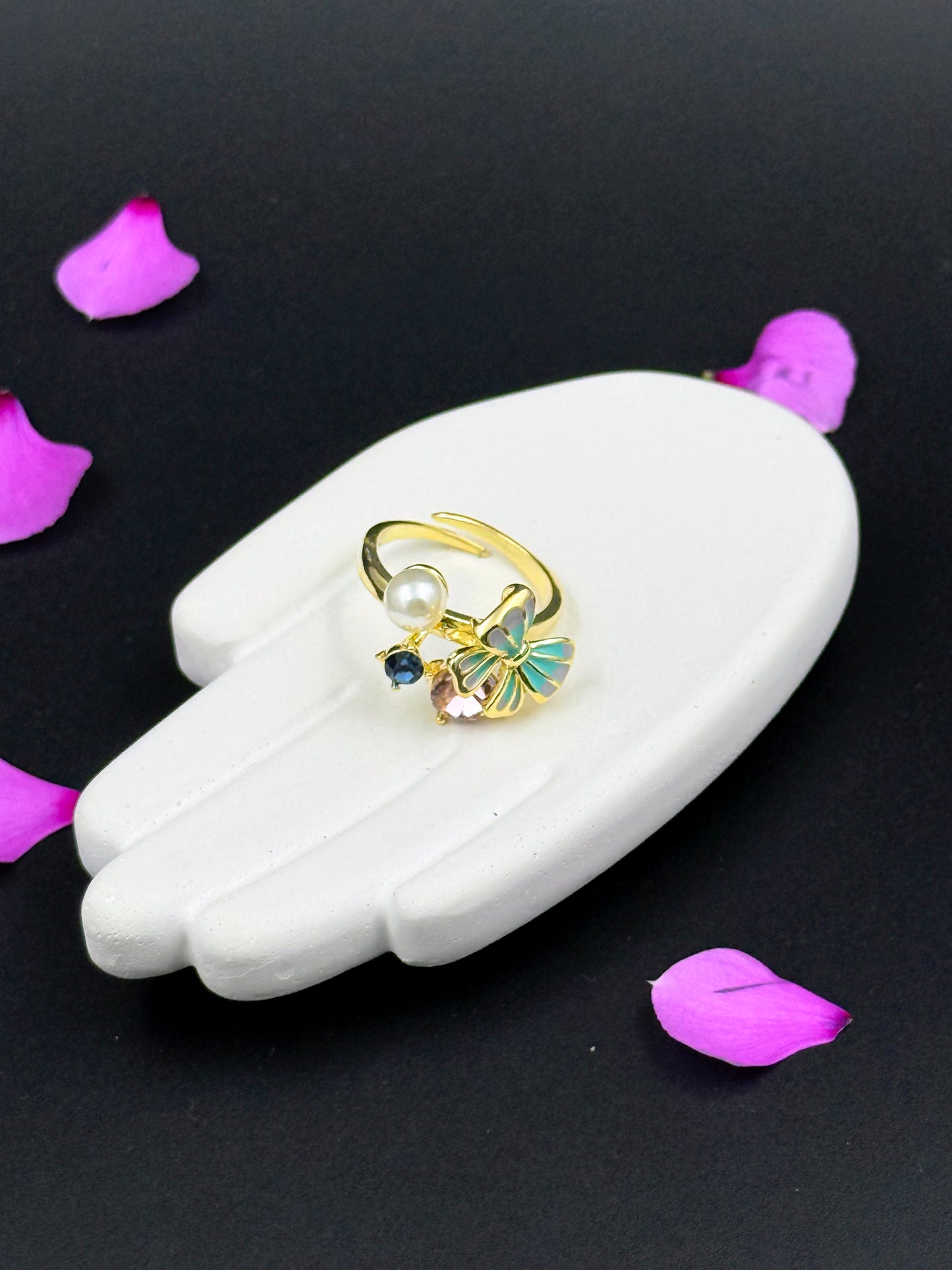 Turquoise Bow Statement Ring