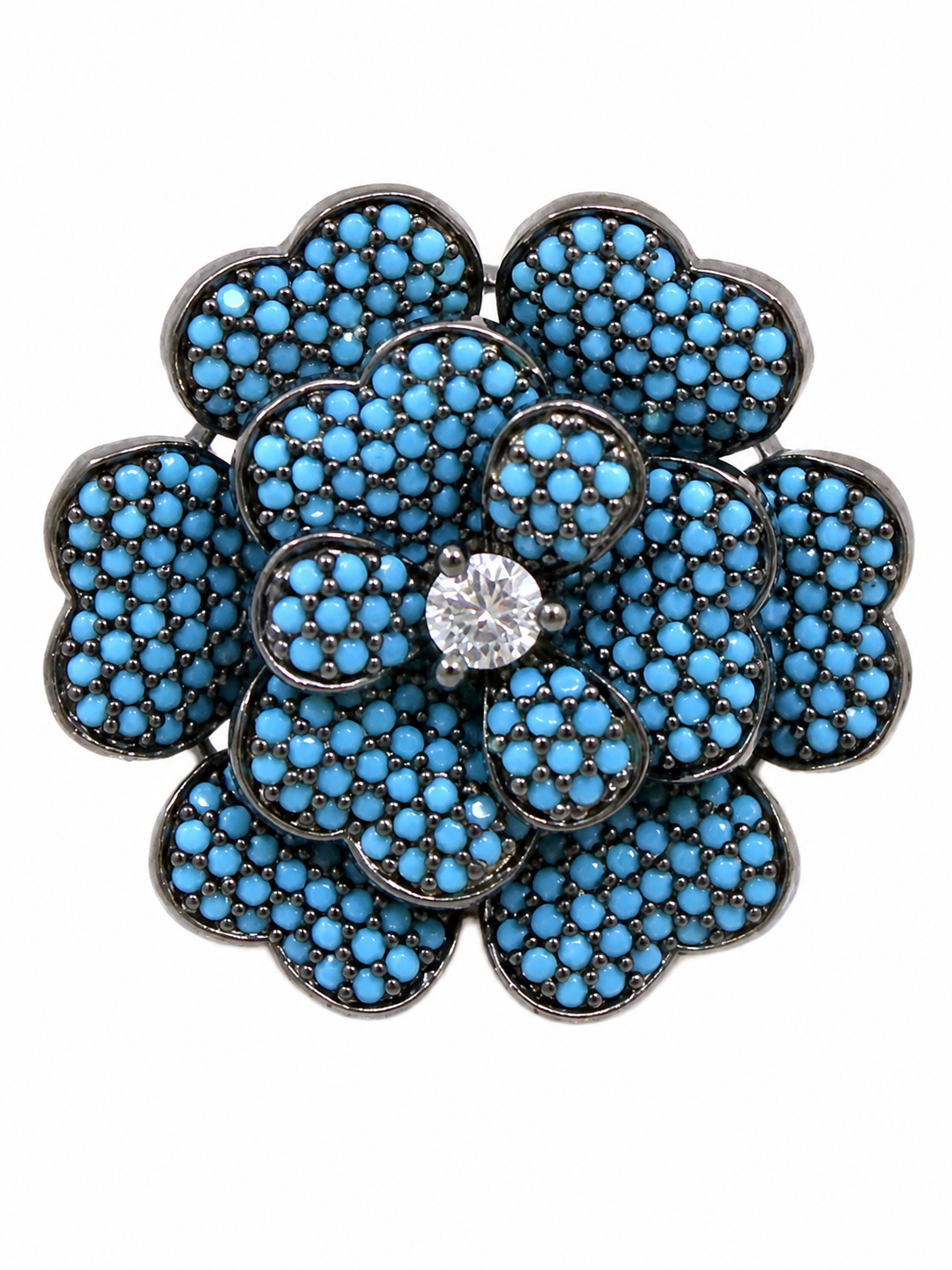 Turquoise Flora Shine Studs