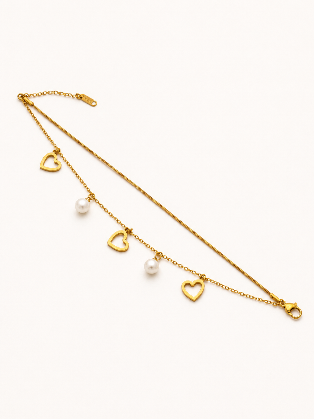 Velora Heart & Pearl Bracelet