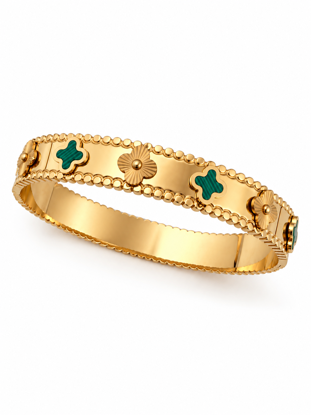 Verdant Bloom Bangle Bracelet