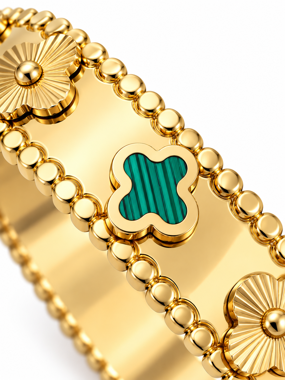 Verdant Bloom Bangle Bracelet