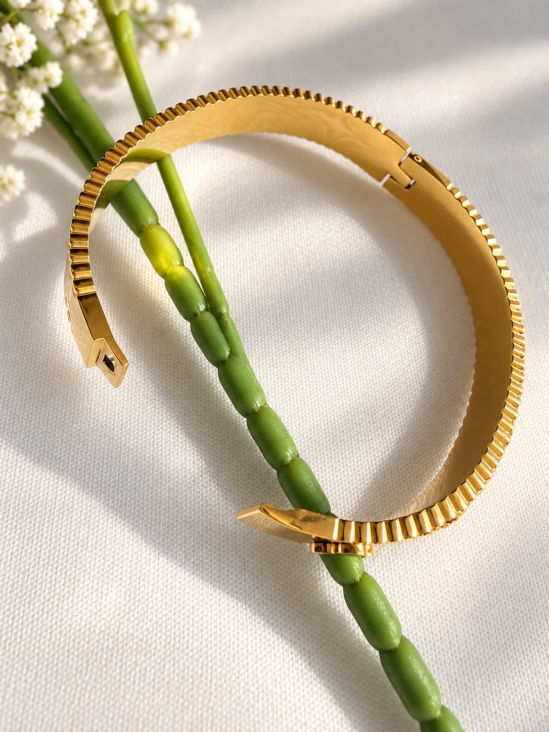 Verdant Bloom Bangle Bracelet
