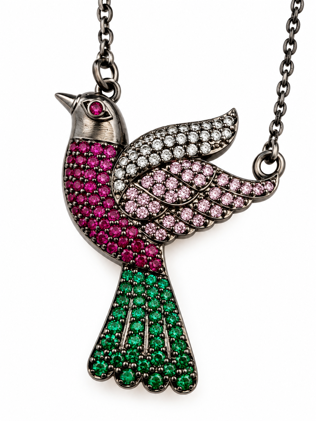 Vihagini - Bird Motif CZ Necklace Set