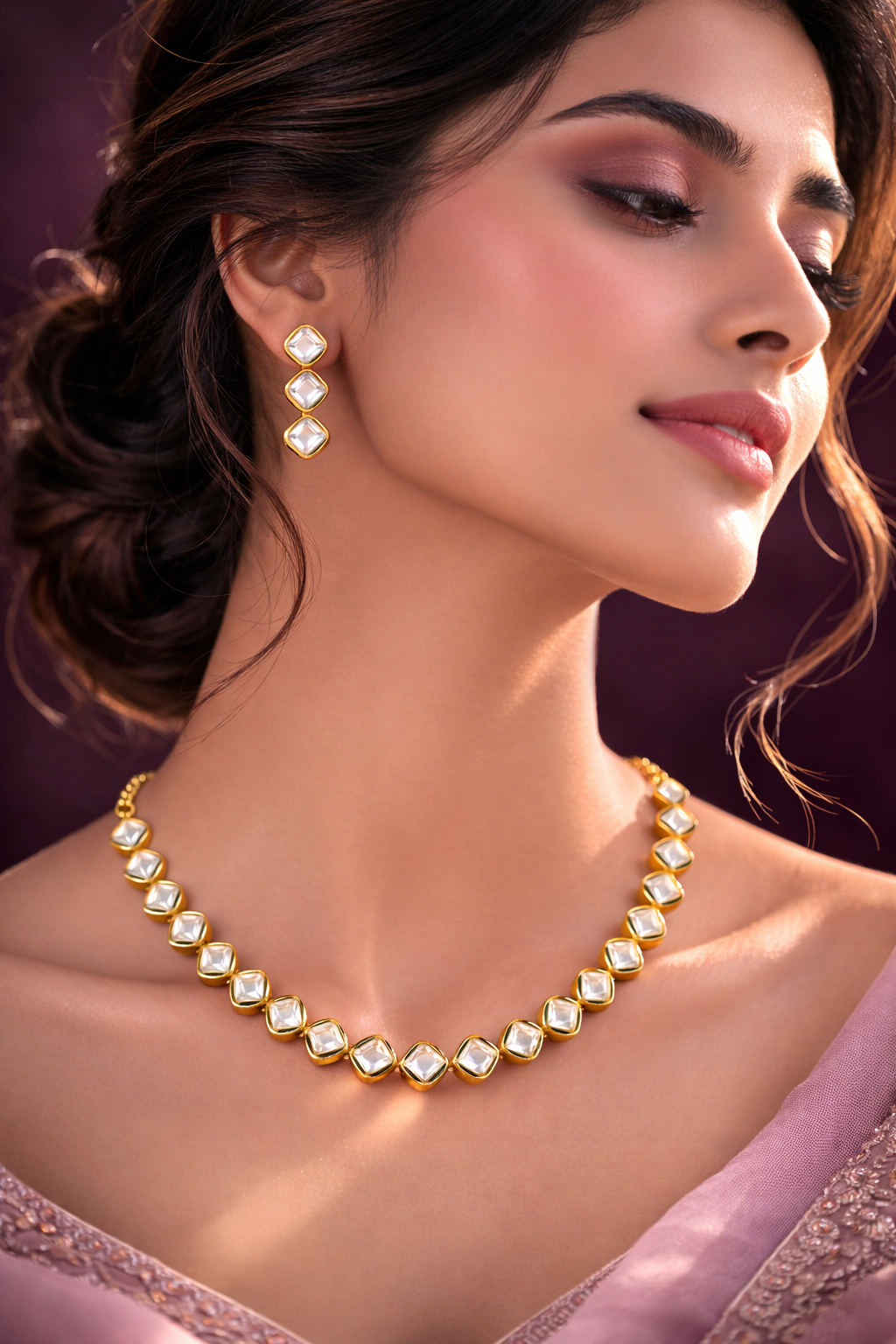 Young Star Kundan Necklace Set